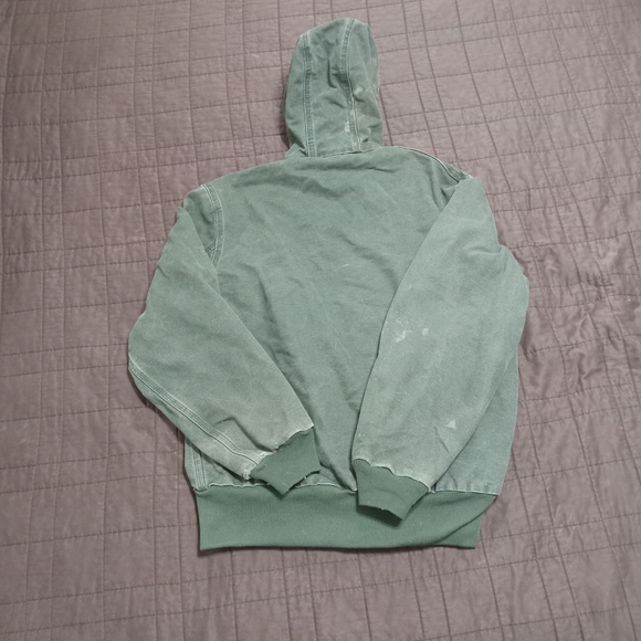 Vintage Carhartt J25 MOS Jacket Mens Medium Green Hooded Canvas Workwear Outdoor - Picture 2 of 15